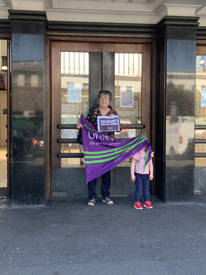 Kingston Unison, Julie Reay, showing support.