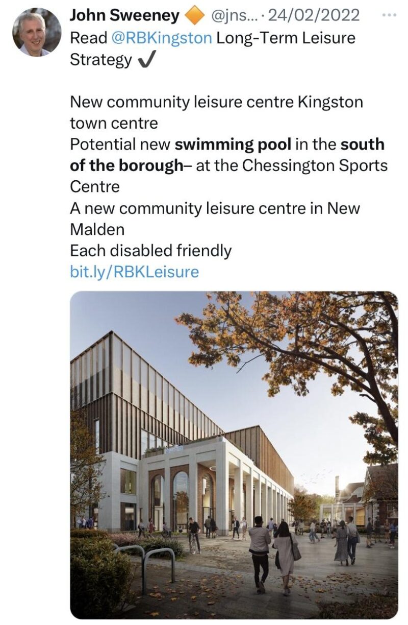 Lib Dem Cllr Sweeney promises pools across Kingston 