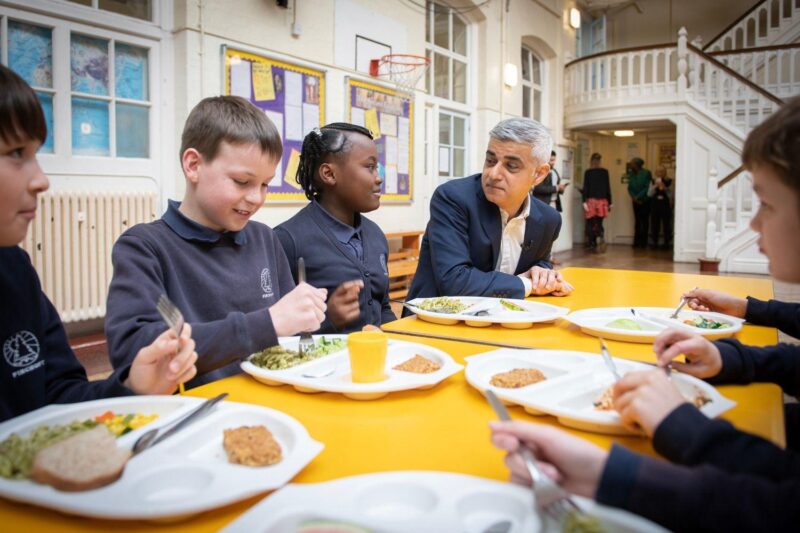 The Mayor of London launches free school meals for primary school children