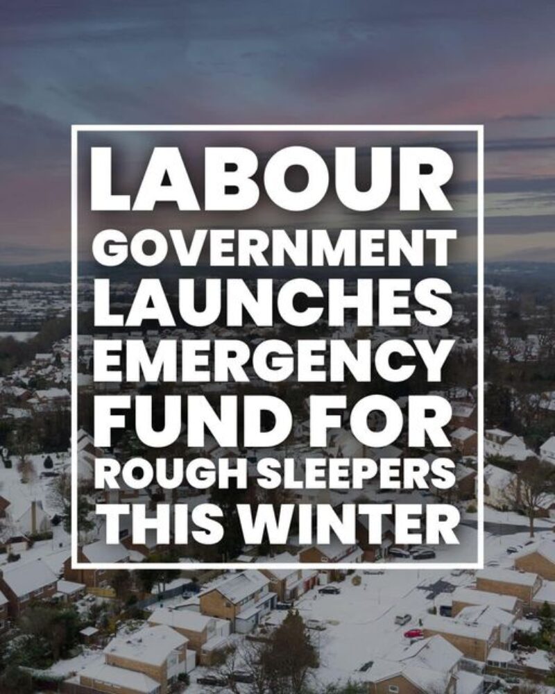 Labour Launches Emergency Fund for Rough Sleepers