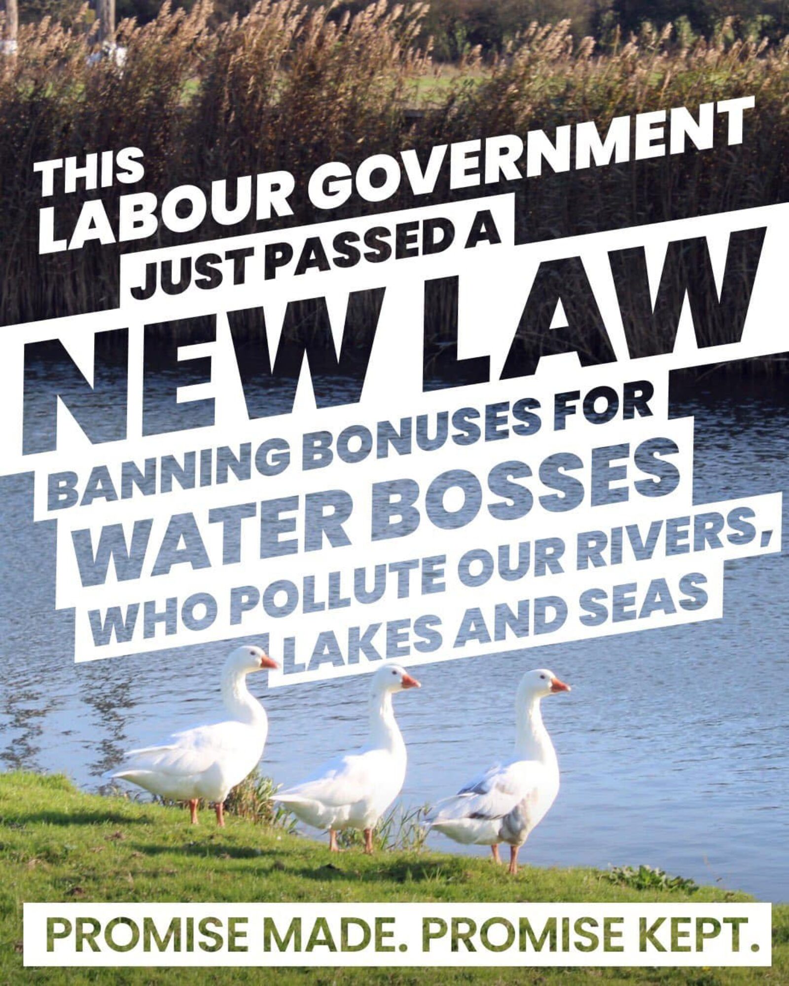 New Law Banning Bonuses for water bosses who pollute our water