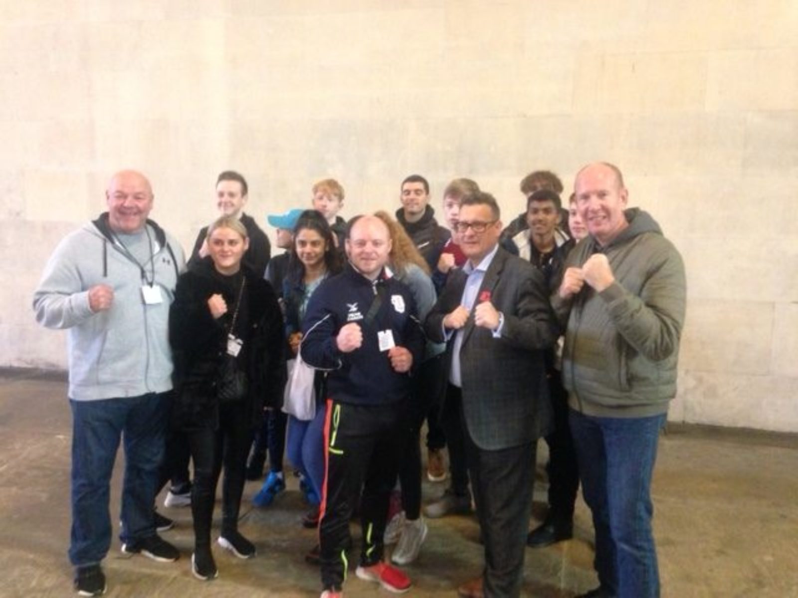 Young people from Surbiton and Kingston Upon Hull boxing clubs