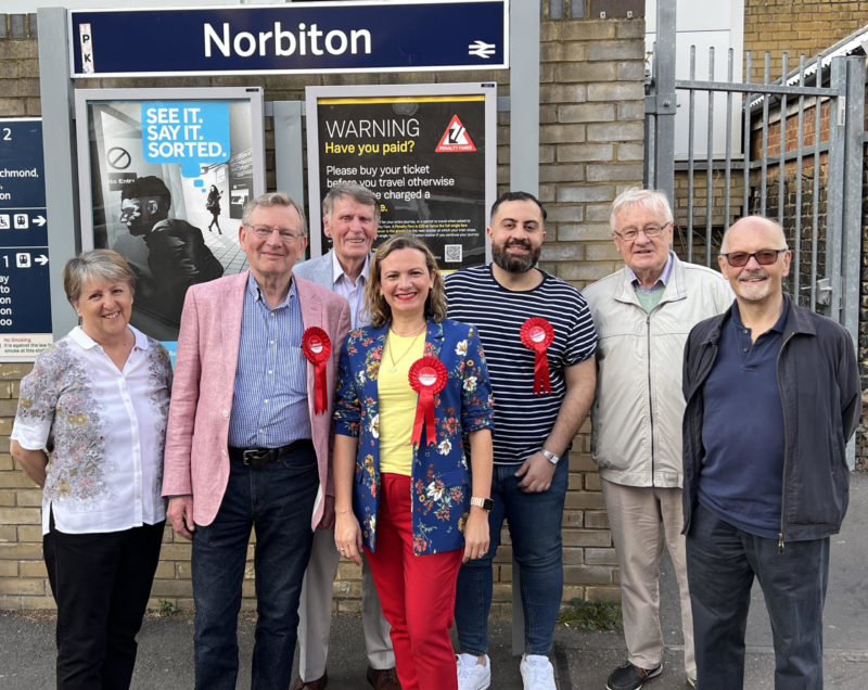 Former Kingston councillors Neil Calvert , Julie Reay,  Ed Naylor, and the late Linsey Cottington’s husband, David Cottington with Labour