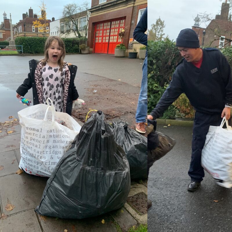 Donating coats 